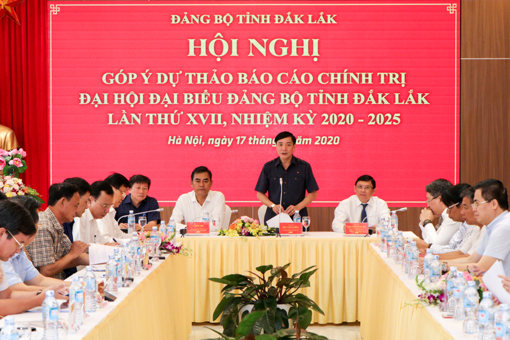 Lấy ý kiến góp ý vào Dự thảo Báo cáo chính trị Đại hội đại biểu Đảng bộ tỉnh Đắk Lắk lần thứ XVII, nhiệm kỳ 2020 - 2025 